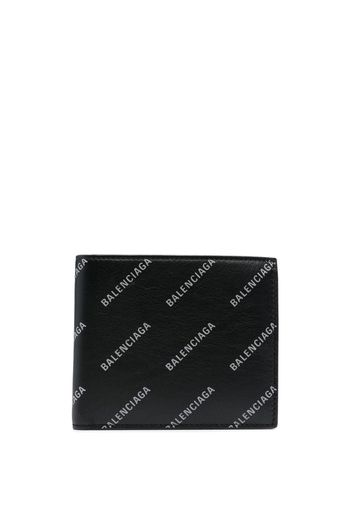 Balenciaga reflective logo-print wallet - Schwarz