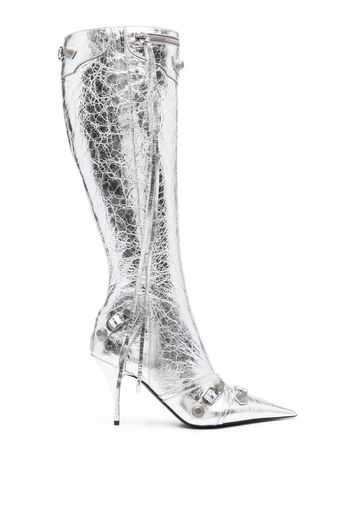 Balenciaga Cagole pointed-toe boots - Silber