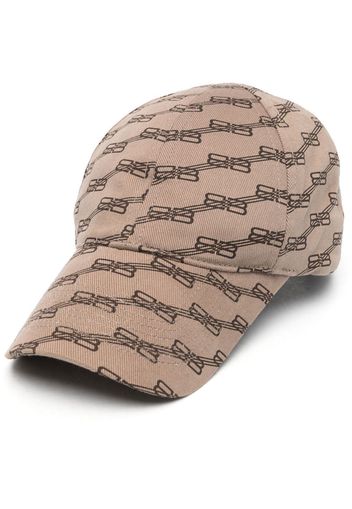 Balenciaga monogram-print cap - Braun