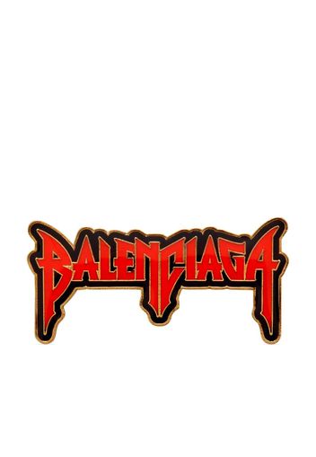 Balenciaga Brosche mit Logo - Rot
