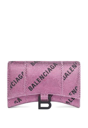Balenciaga Hourglass logo-embellished wallet-on-chain - Rosa