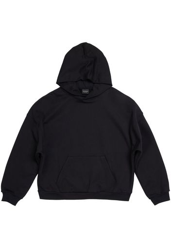 Balenciaga logo-print long-sleeve hoodie - Schwarz