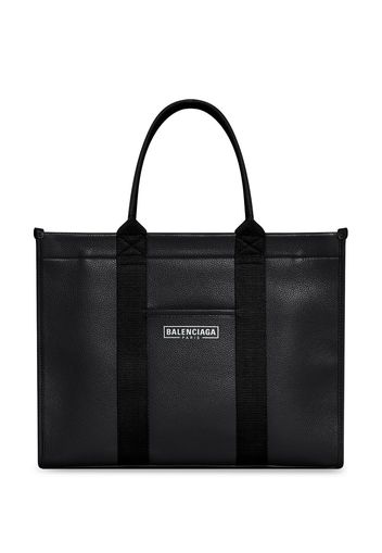 Balenciaga Hardware logo-print leather tote - Schwarz