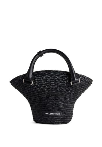 Balenciaga Handtasche aus Raffiabast - Schwarz