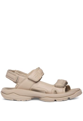 Balenciaga Tourist chunky faux-leather sandals - Braun