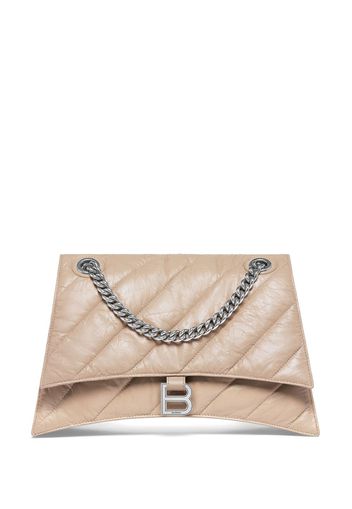 Balenciaga medium Crush quilted leather shoulder bag - Nude