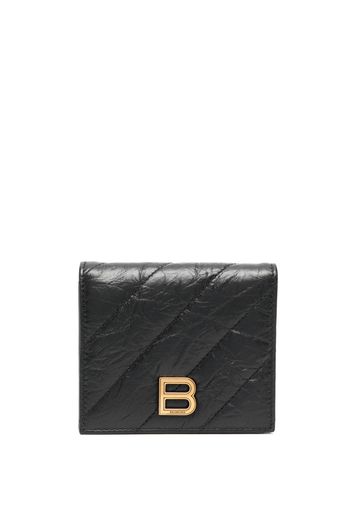 Balenciaga Crush logo-plaque card holder - Schwarz