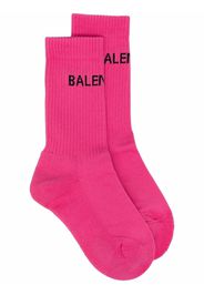 Balenciaga Socken mit Logo-Print - Rosa