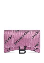 Balenciaga Hourglass logo-embellished wallet-on-chain - Rosa