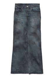 Balenciaga Ausgeblichener Jeans-Maxirock - Blau