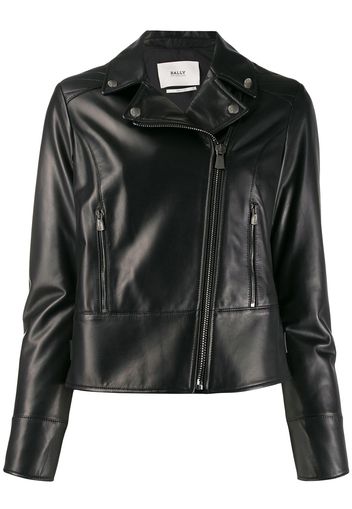 Bally Bikerjacke mit schmalem Schnitt - Schwarz