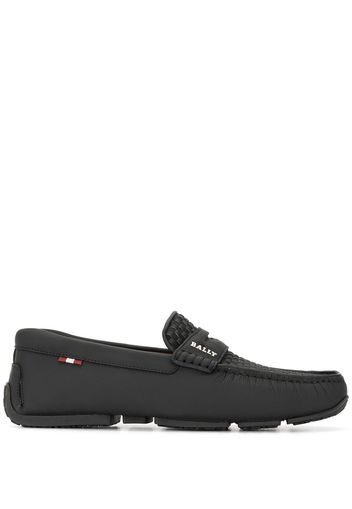 Bally Loafer mit Webmuster - Schwarz