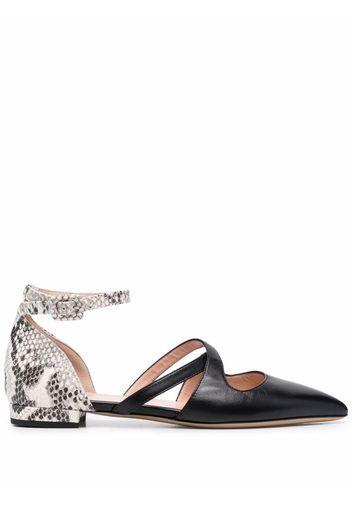 Bally python print-detail pointed pumps - Schwarz