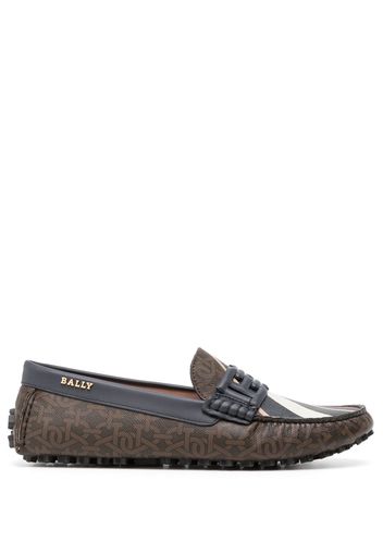 Bally Loafer mit Logo - Braun