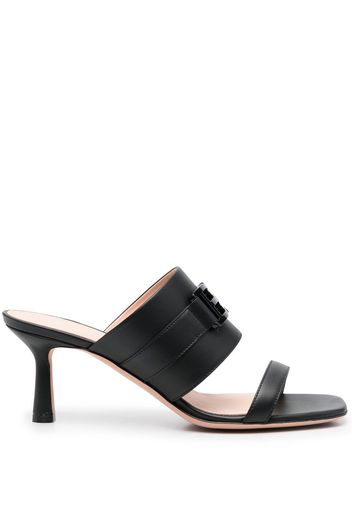 Bally B-chain heeled mules - Schwarz