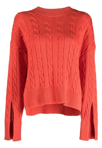 Bally cable-knit cotton jumper - Orange