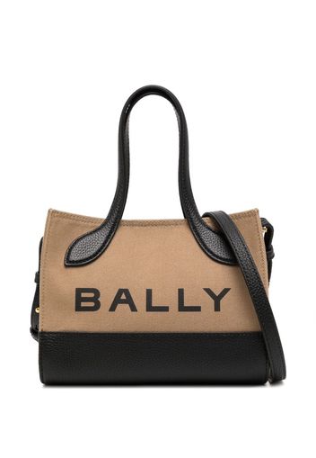 Bally logo-print colour-block bag - Blau