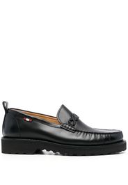 BALLY engraved-logo leather loafers - Schwarz