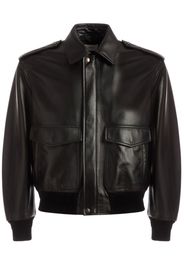 Bally cargo-pockets leather bomber jacket - Schwarz