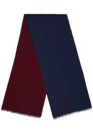 Bally logo-intarsia wool scarf - Blau