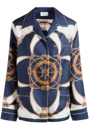 Bally graphic-print silk shirt - Blau