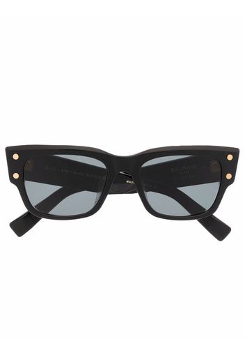 Balmain Eyewear Sonnenbrille mit eckigem Gestell - Schwarz