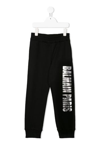 Balmain Kids Jogginghose mit Logo-Print - Schwarz