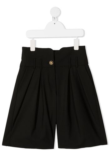 Balmain Kids Klassische Shorts mit weitem Bein - Schwarz