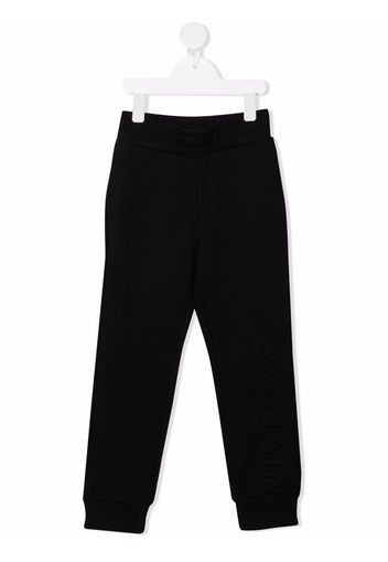 Balmain Kids Jogginghose mit Logo-Prägung - Schwarz