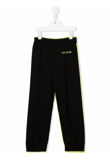 Balmain Kids logo print track pants - Schwarz