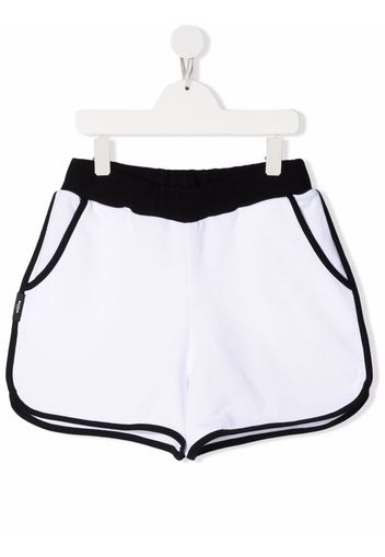 Balmain Kids TEEN contrasting trim track shorts - Weiß