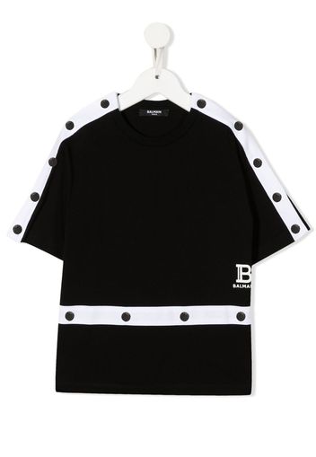 Balmain Kids button-trim T-shirt - Schwarz