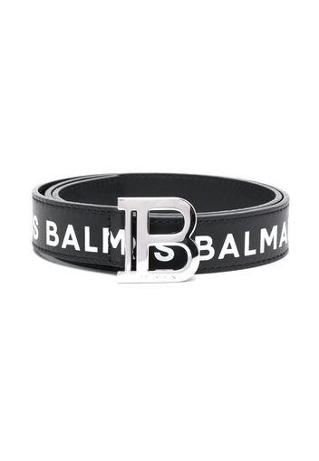 Balmain Kids all-over logo-print belt - Schwarz