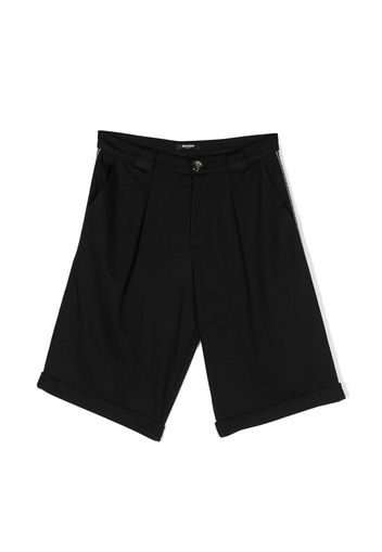 Balmain Kids mid-rise pleated shorts - Schwarz