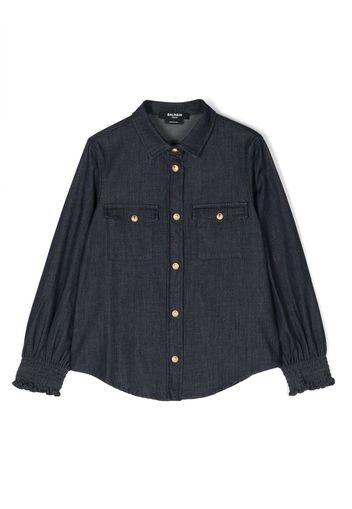 Balmain Kids button-down fastening shirt - Blau