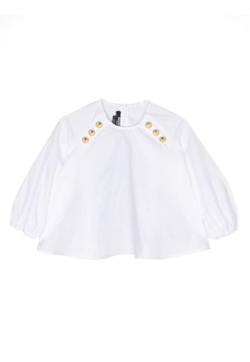 Balmain Kids Bluse mit Zierknöpfen - Weiß