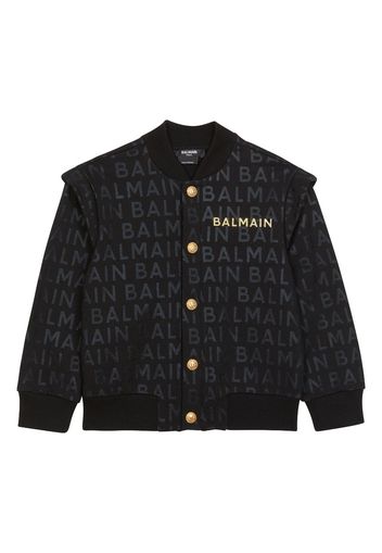 Balmain Kids Jogginganzug mit Logo - Schwarz