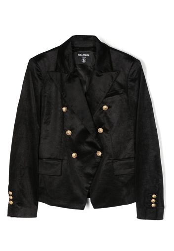 Balmain Kids Doppelreihiger Cordblazer - Schwarz