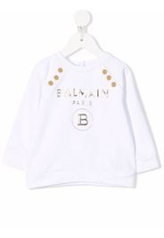 Balmain Kids logo print sweatshirt - Weiß