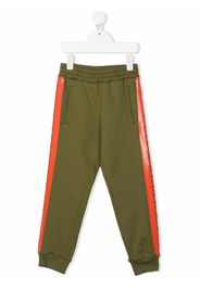 Balmain Kids side logo stripe track pants - Grün