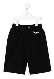 Balmain Kids logo-print straight shorts - Schwarz