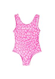 Balmain Kids leopard-print swimsuit - Rosa