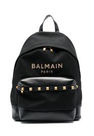 Balmain Kids logo-print cotton backpack - Schwarz