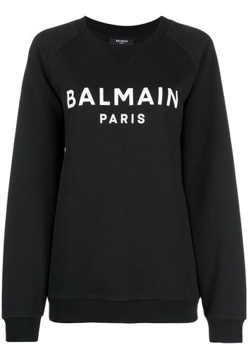 Balmain Sweatshirt mit Logo - Schwarz