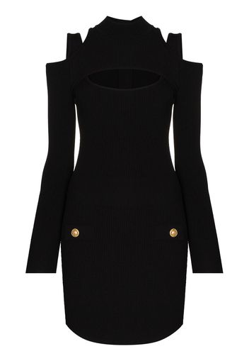 Balmain Minikleid mit Cut-Outs - Schwarz