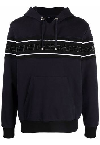 Balmain Hoodie mit Streifen - Blau