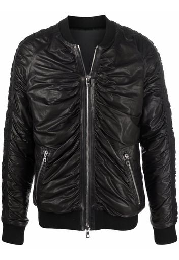 Balmain Bomberjacke mit Raffungen - Schwarz