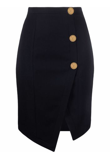 Balmain asymmetric high-waisted skirt - Schwarz