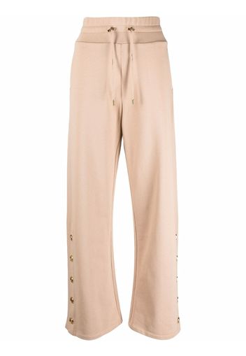 Balmain side-button detail trousers - Nude