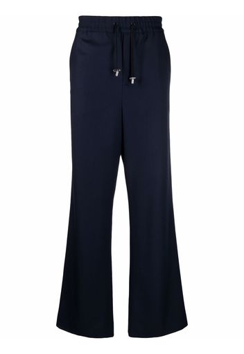 Balmain wide-leg twill trousers - Blau